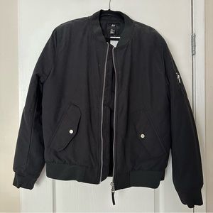 H&M men’s black bomber jacket